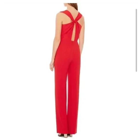 Tory Burch Chic Red Jumpsuit Sz 6